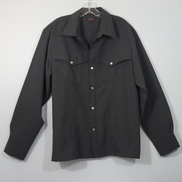 Phillipe Marcel Long Sleeve Pearl Button Shirt Large - Picture 3 of 8